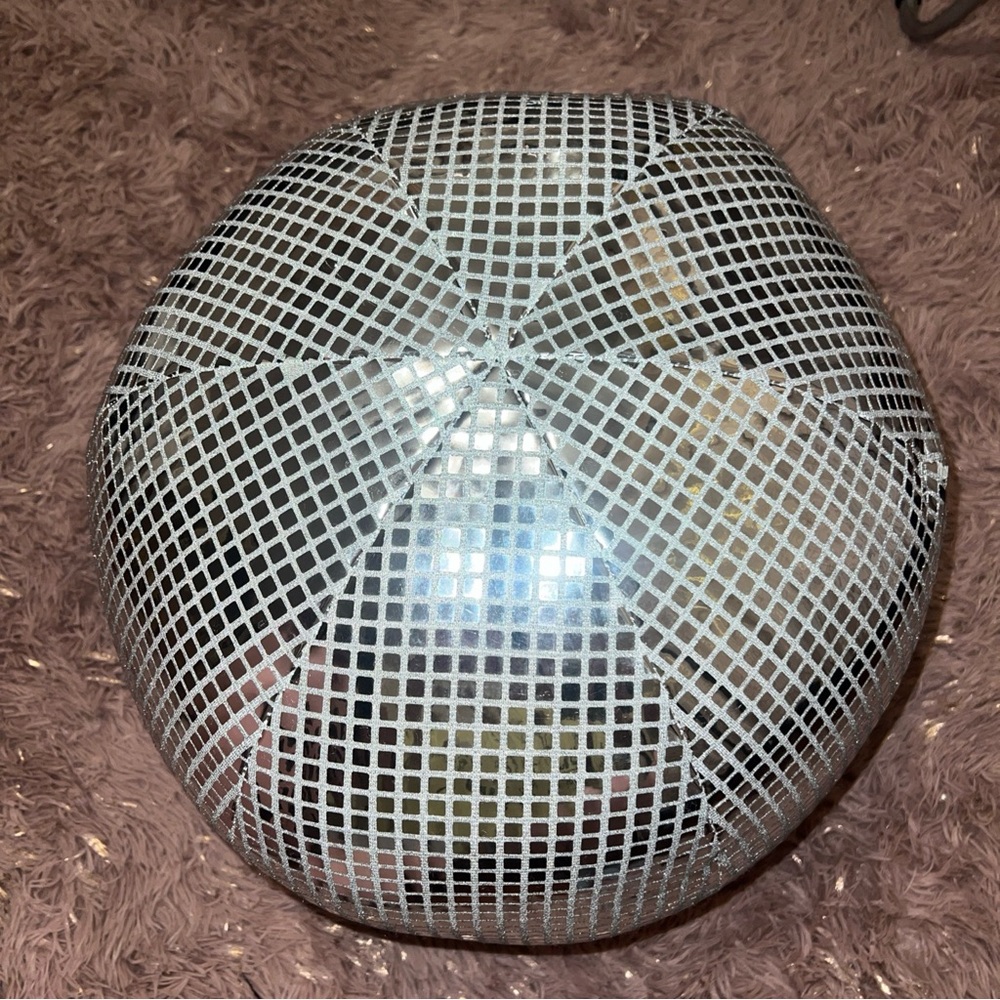 Silver Geometric Decorative Ball